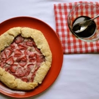 Strawberry and Cream Galette with Balsamic Syrup