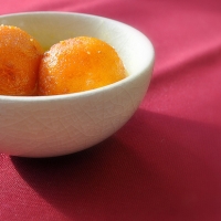 Golden Fritters in Saffron-Cardamom Syrup ~ Gulab Jamun