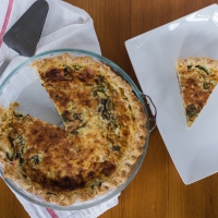 Beet Green and Parmesan Quiche