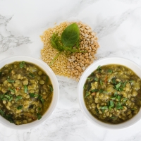 Spinach and Dill Lentil Stew ~ Shahi Bhaji